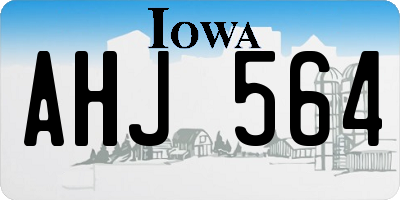IA license plate AHJ564