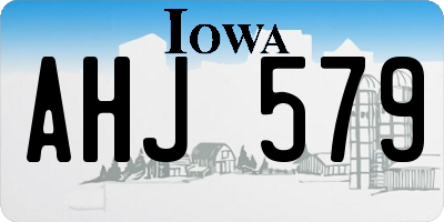 IA license plate AHJ579