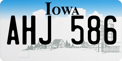 IA license plate AHJ586