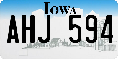 IA license plate AHJ594