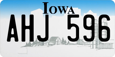 IA license plate AHJ596