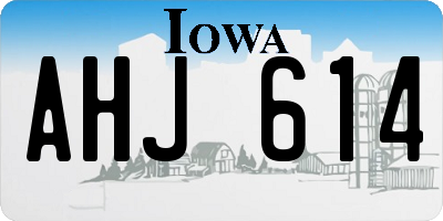 IA license plate AHJ614