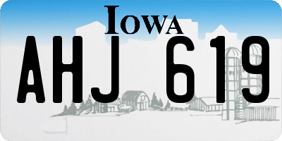 IA license plate AHJ619