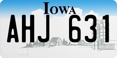 IA license plate AHJ631