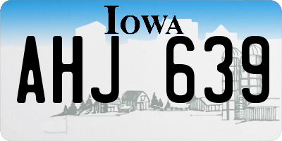 IA license plate AHJ639
