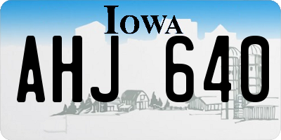 IA license plate AHJ640