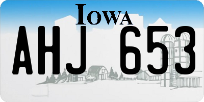 IA license plate AHJ653