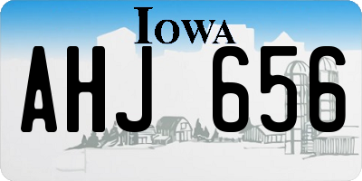 IA license plate AHJ656
