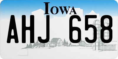 IA license plate AHJ658
