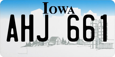 IA license plate AHJ661