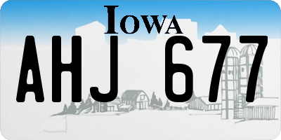 IA license plate AHJ677