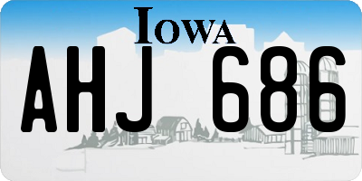 IA license plate AHJ686