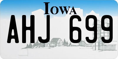 IA license plate AHJ699