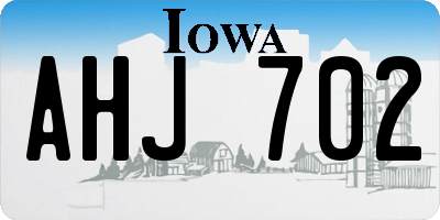 IA license plate AHJ702