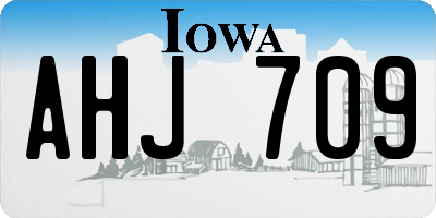 IA license plate AHJ709