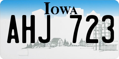 IA license plate AHJ723