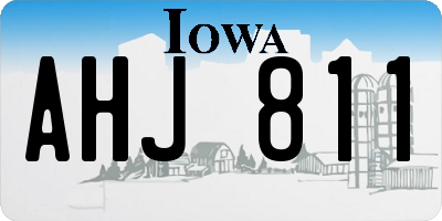 IA license plate AHJ811