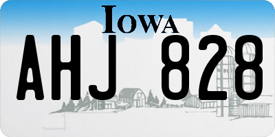 IA license plate AHJ828