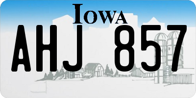 IA license plate AHJ857