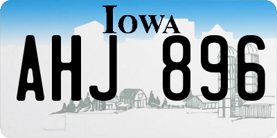 IA license plate AHJ896