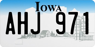 IA license plate AHJ971