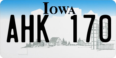 IA license plate AHK170