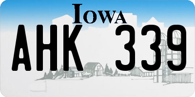IA license plate AHK339