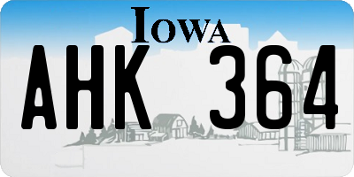 IA license plate AHK364