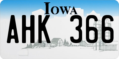IA license plate AHK366
