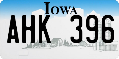 IA license plate AHK396