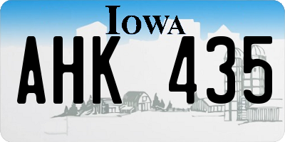 IA license plate AHK435