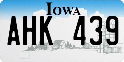 IA license plate AHK439