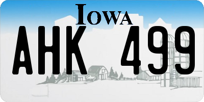 IA license plate AHK499