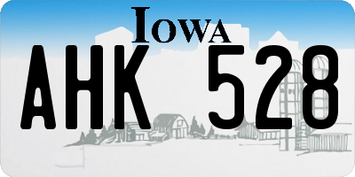 IA license plate AHK528