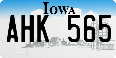IA license plate AHK565