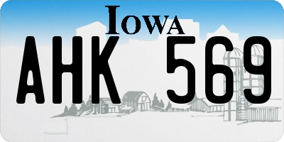 IA license plate AHK569
