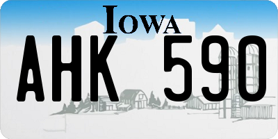 IA license plate AHK590