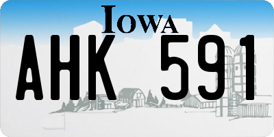 IA license plate AHK591