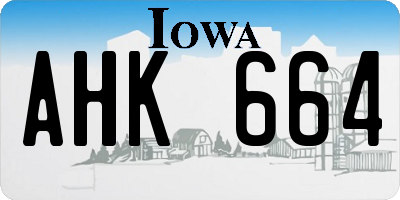 IA license plate AHK664