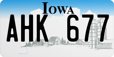 IA license plate AHK677