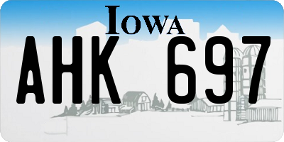 IA license plate AHK697