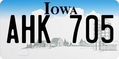 IA license plate AHK705