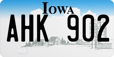 IA license plate AHK902