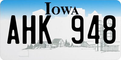 IA license plate AHK948