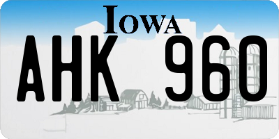 IA license plate AHK960