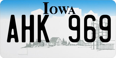 IA license plate AHK969