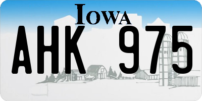 IA license plate AHK975