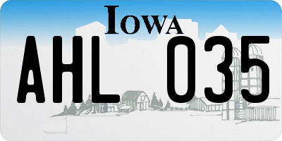 IA license plate AHL035