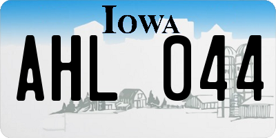 IA license plate AHL044
