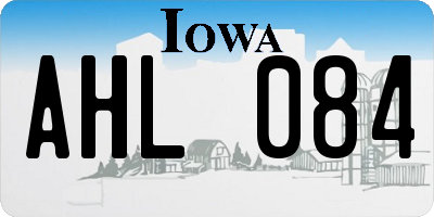 IA license plate AHL084